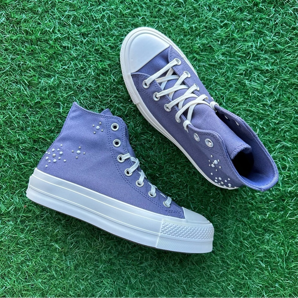 🎁Converse Chuck Taylor All Star Ctas Lift Hi Lavender Ash - Picture 8 of 12